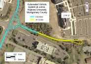 Automated vehicle system at Johns Hopkins University, Montgomery county campus